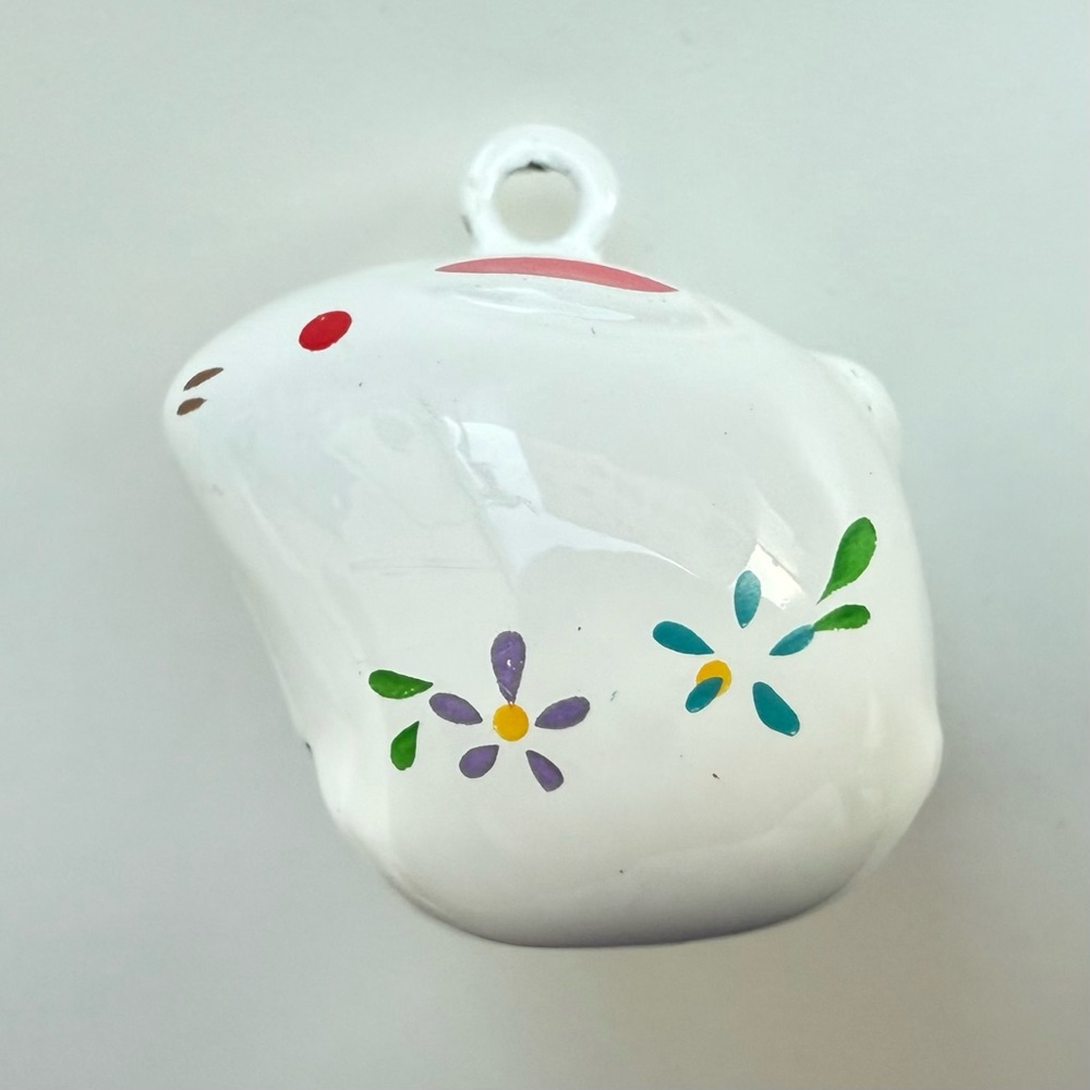 White Japanese Rabbit iron bell